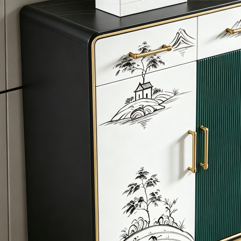 Buffet en pierre frittée de grande capacité, H 41,73 po x l 59,06 po x P 15,75 po, Green