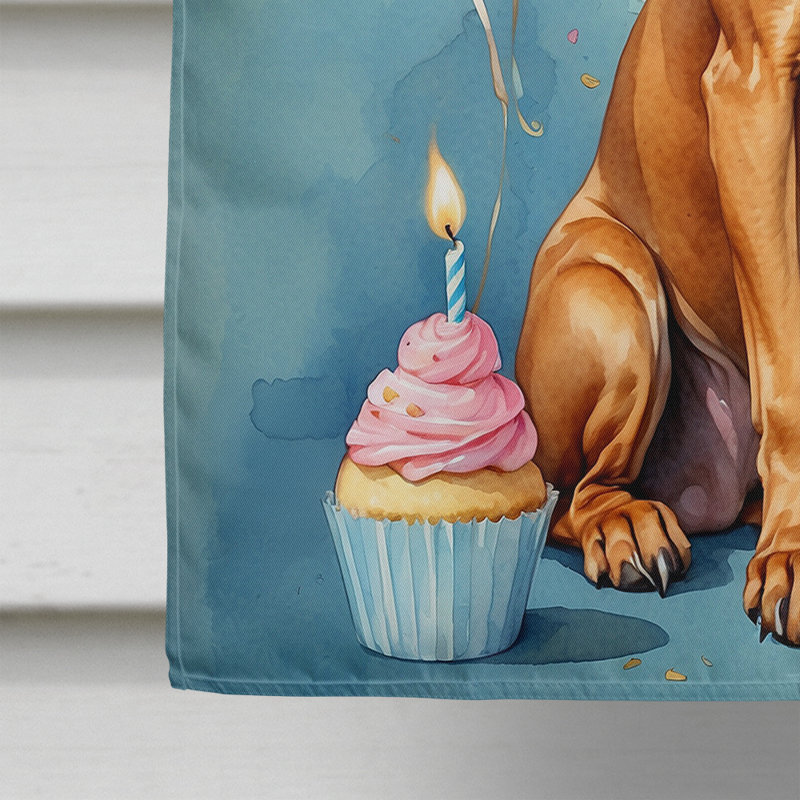 Drapeau «Happy Birthday House», Chien de Rhodésie à crête dorsale