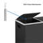 Stainless Steel Step On Multi-Compartment Rubbish & Recycling Bin - 60L-103719128-103719127