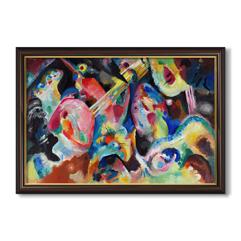 De l'improvisation. Deluge, 1913 - Wassily Kandinsky - Toile encadrée sur mesure, 24x34 INNER SIZE, Framed Canvas