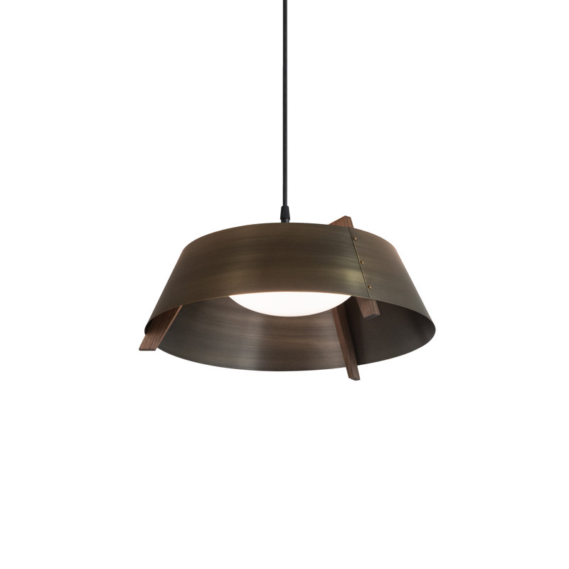 Casia 1 - Light LED Pendant, Distressed Brass, 3500K