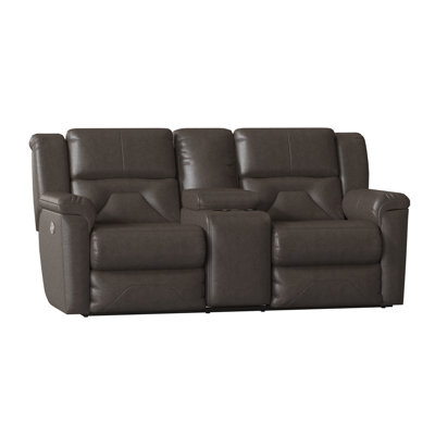 Pandora 81'' Leather Reclining Loveseat