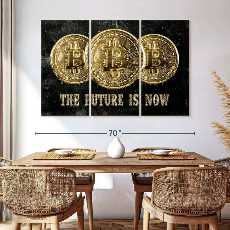 Kerner Bitcoin Future Is Now, 24" H x 38" W
