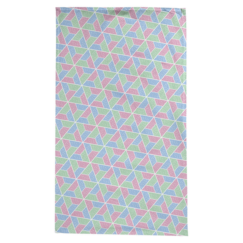 Nappe trapézoïdale Leffel, Vert / Rose / Bleu