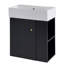 Meuble-lavabo flottant moderne de 21,6 po avec lavabo en céramique - parfait pour les petites salles de bain, rangement à droite