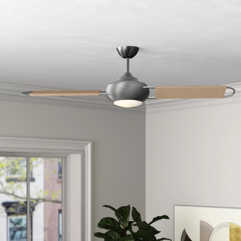 Edisto 54'' Ceiling Fan with LED Lights, Antique Nickel