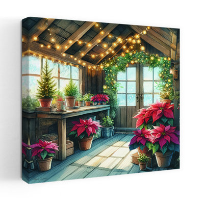 Abri de jardin poinsettia rustique abstrait contemporain