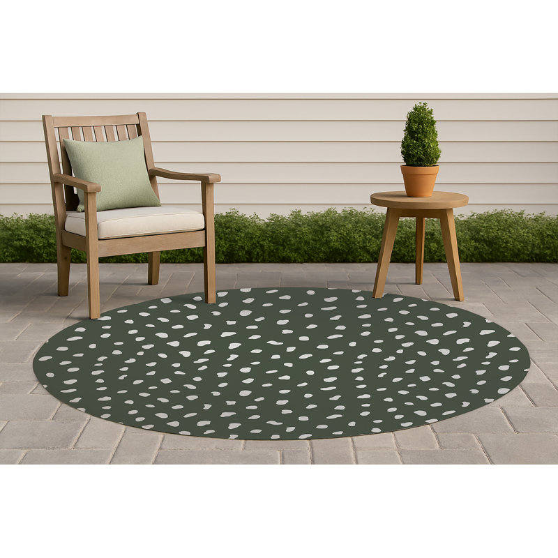 Tapis d'extérieur antidérapant Paint Drop, Rond 5 pi