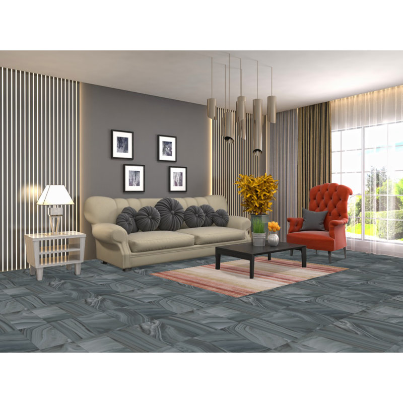 Tapis rayé en laine Gabbeh 4 x 6