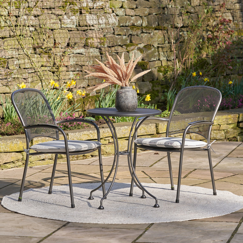 2 - Person Patio Dining Set with Round Table , Cushions Included