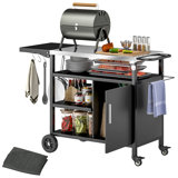 Dakota Fields Bar Cart with Metal Outer Material