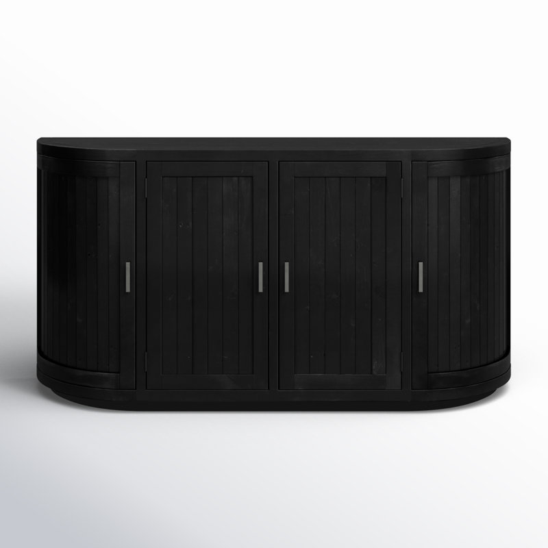 Rudolfo 71'' Black Pine Wood Sideboard