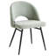 Onaga 46cm H Polyester Upholstered Metal Upholstered Back Side Chair in Green
