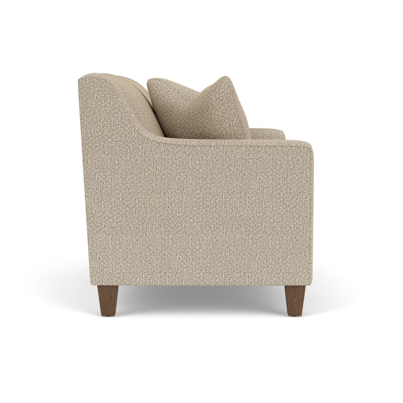 Causeuse à accoudoirs carrés 53 po, Polypropylène / oléfine beige clair