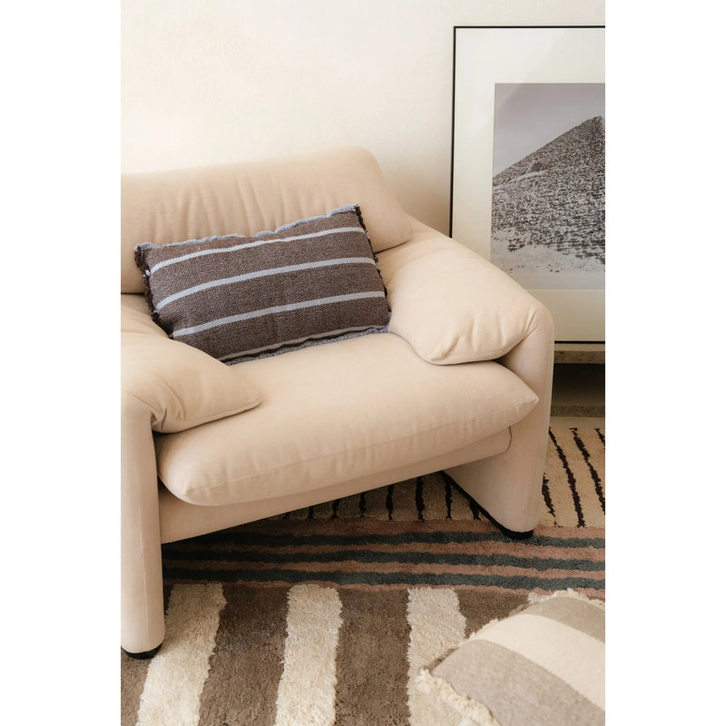 Lignes de coussin rectangulaires bleu marine