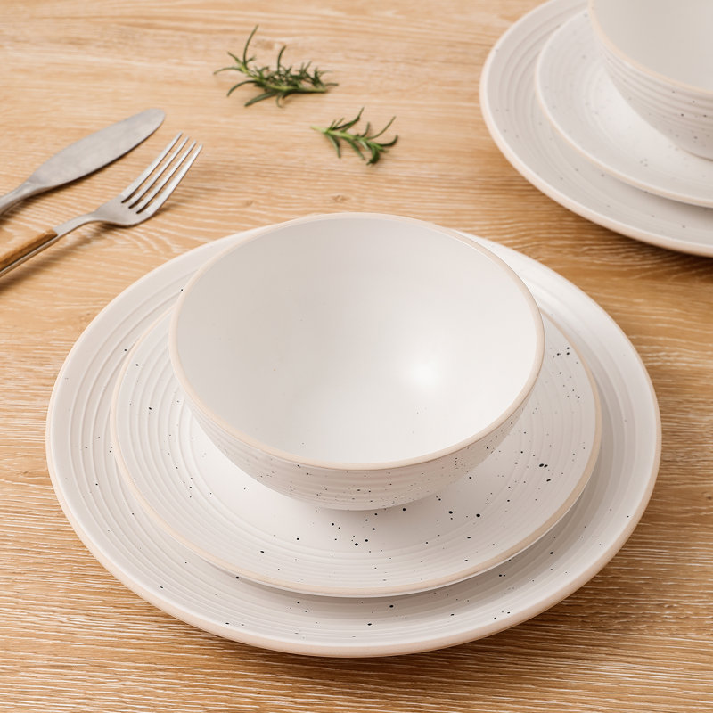 Stone Lain Lorie 12-Piece Dinnerware Set Stoneware