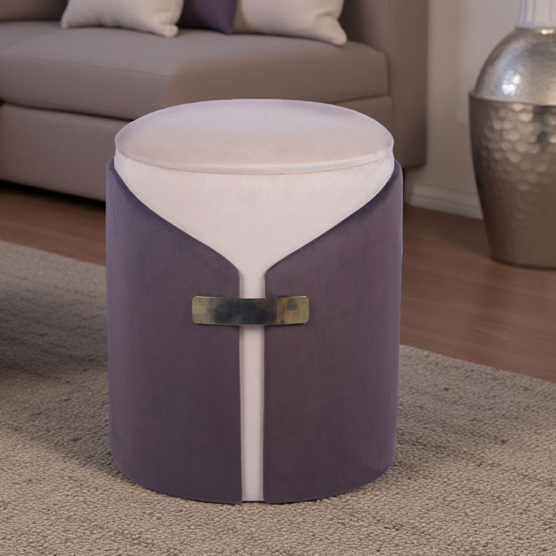 Repose-pieds deux tons avec rangement ou tabouret de coiffeuse