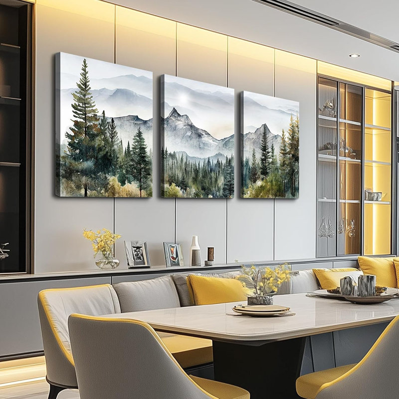 3 Piece Wrapped Canvas Print, 60 cm H x 40 cm W