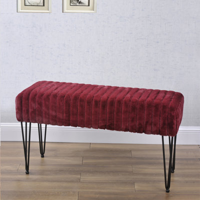 116.8cm Wide Rectangle Solid Colour Standard Ottoman