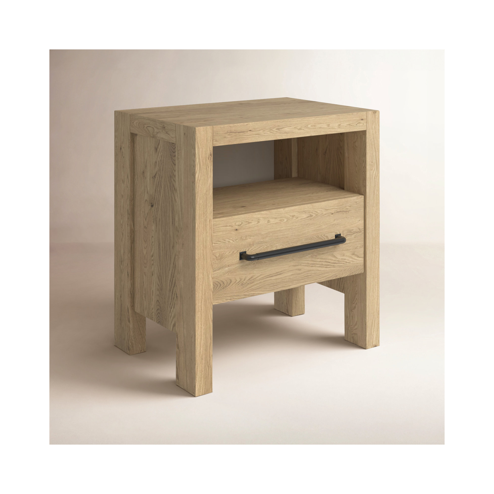 Laroche 1 - Drawer Nightstand, Pale Oak