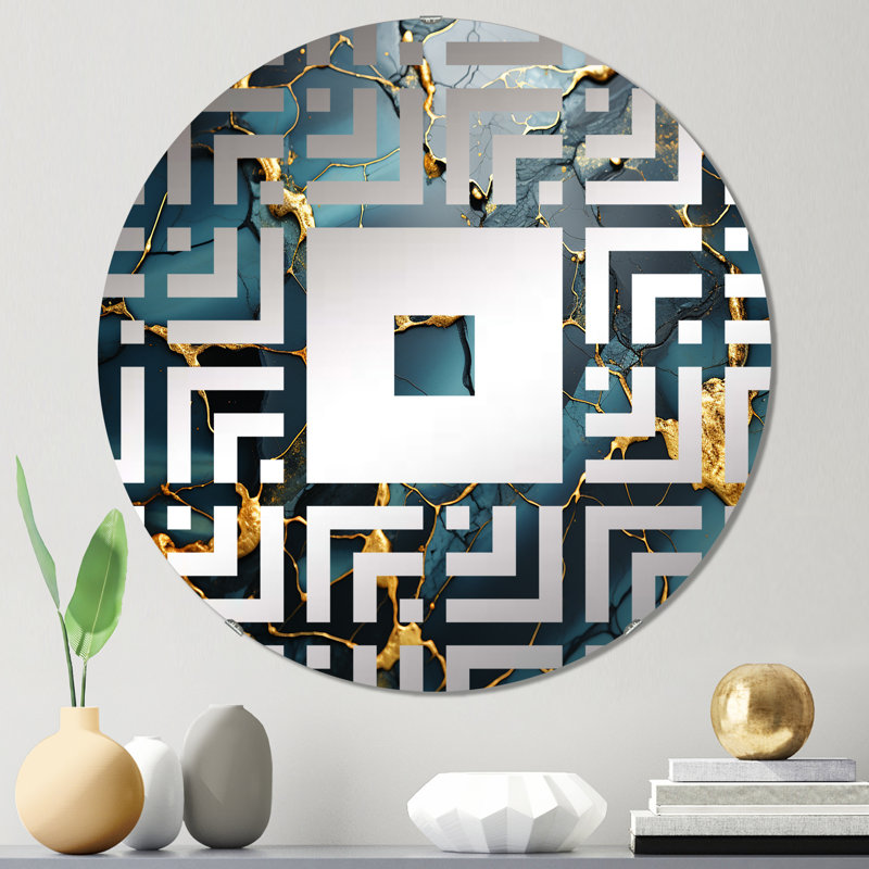 Franche - Miroir mural carré, 31,4 po x 31,4 po