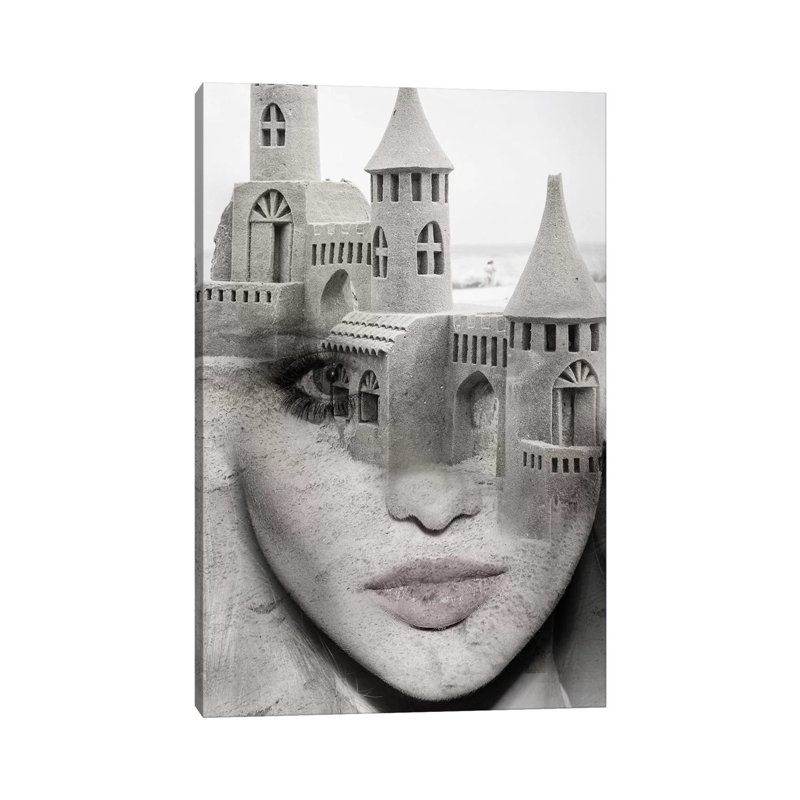 Sand Castle by Tatiana Amrein - Wrapped Canvas Print, 20.32 cm H x 30.48 cm W
