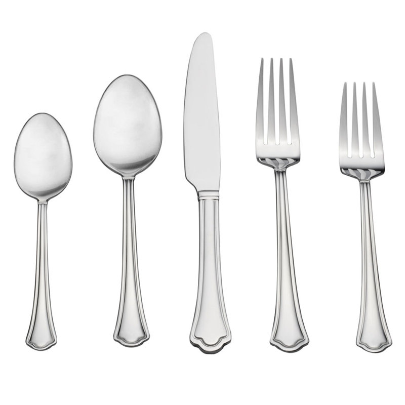 Ensemble de couverts en acier inoxydable 53 pièces Pfaltzgraff Capri Frost, service pour 8