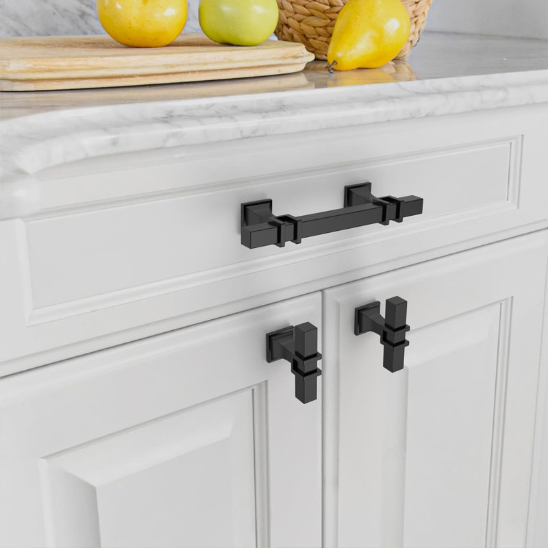Paquet de 10 poignées de tiroir d'armoire noir mat - Centre de 3 pouces pour cuisine, salle de bain et commode - Durable et facile à installer