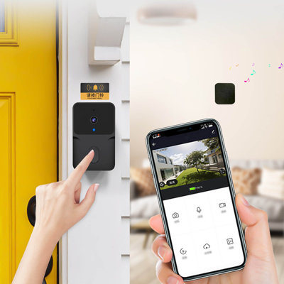 the doorbell Wireless Remote Video Doorbell Intelligent Visual Doorbell Home Intercom Night Wifi Rechargeable Security Door Doorbell