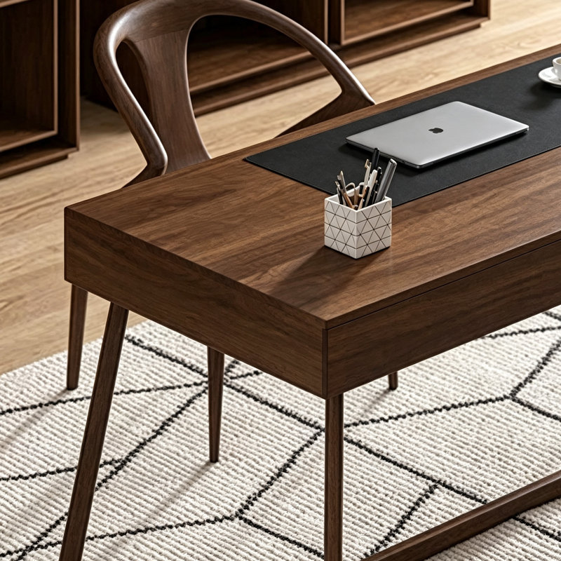 Bureau de luxe rétro haut de gamme, 29.13" H x 62.99" W x 29.52" D