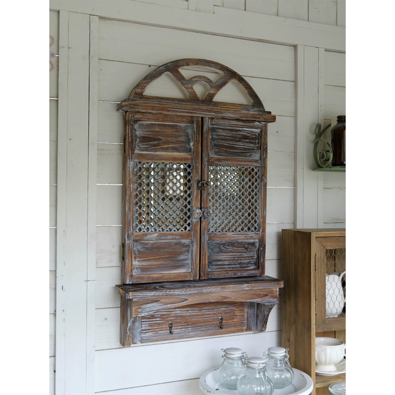 Rustic style aged fake window wall art, retro decoration