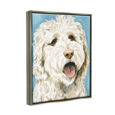 «Happy Shaggy Dog Portrait», estampe numérique par Grace Popp