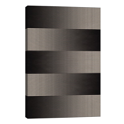 Modern Art - Grayscale - Wrapped Canvas Print