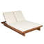 Chaise longue double d'extérieur en bois d'acacia avec dossier réglable Eero