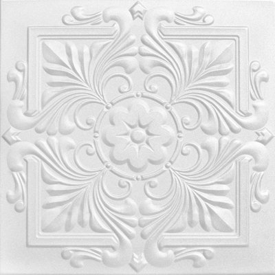 Victorian 1.6 ft. x 1.6 ft. Polystyrene Glue-up Ceiling Tile