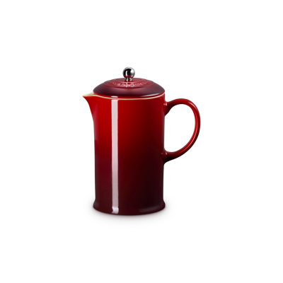 Le Creuset Stoneware 34 Oz. French Press, Cerise