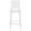 Imca Counter Stool with Square Back in Transparent Crystal - Wedding Chairs-890768353