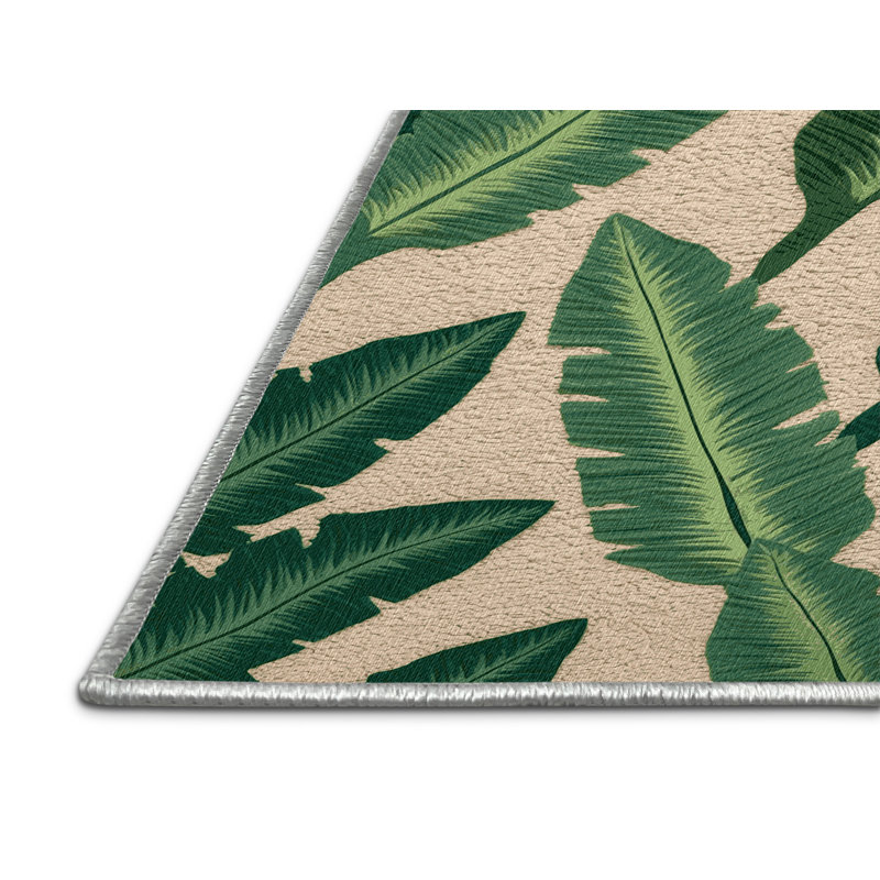  Tapis hawaïen lavable Taro Plants, Tapis de couloir 2 pi x 5 pi