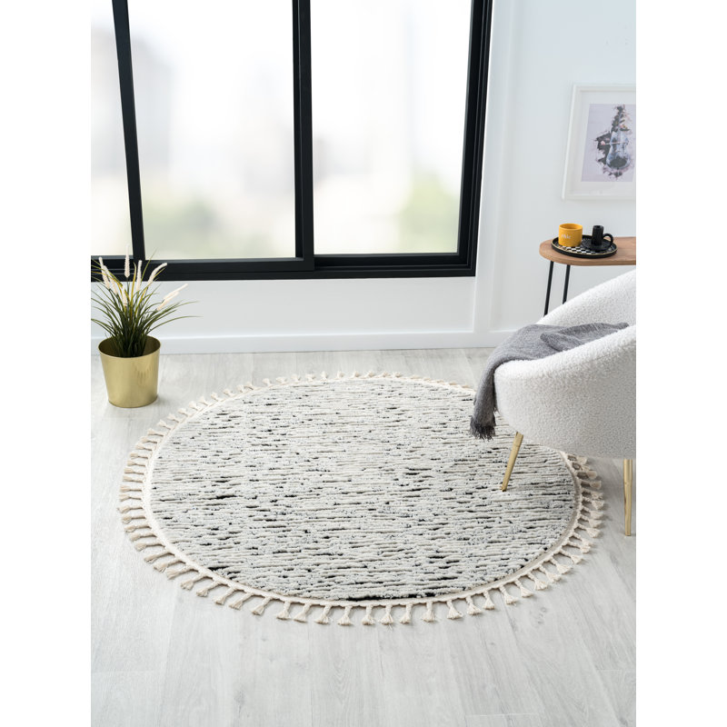 Spirit Tapis grey Rug, Round 140cm