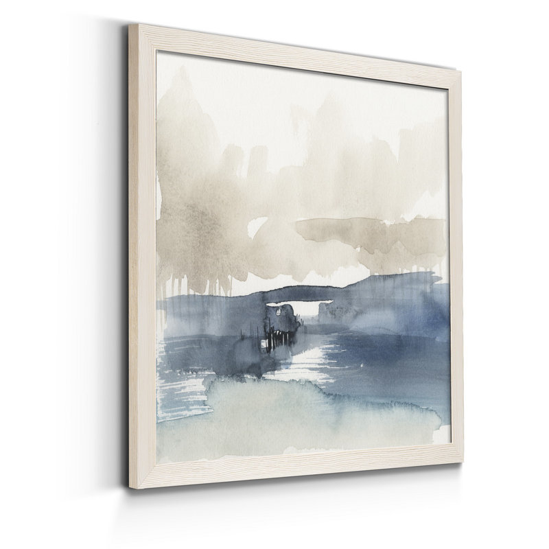 Fog on the horizon IV, reproduction d’art sur toile encadrée, H 31,5 po x l 31,5 po x P 1,5 po, Cadre blanc