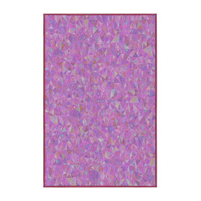 Tapis rose motif/mauve/bleu Millville