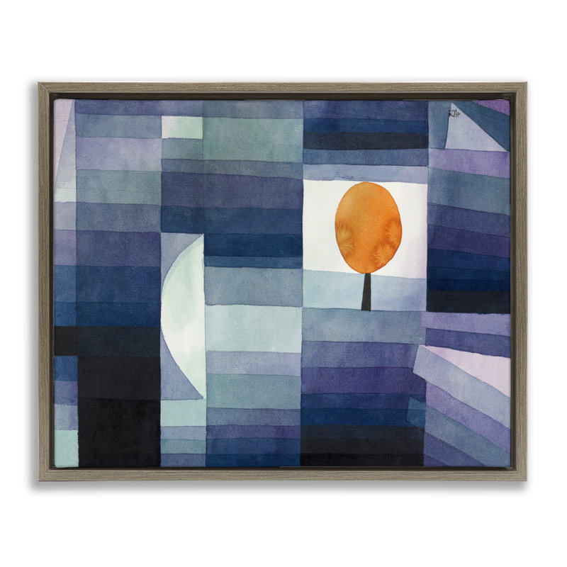 "Harbinger of Autumn", art mural classique encadré flottant par one1000paintings, Cadre flottant orme Montalcino