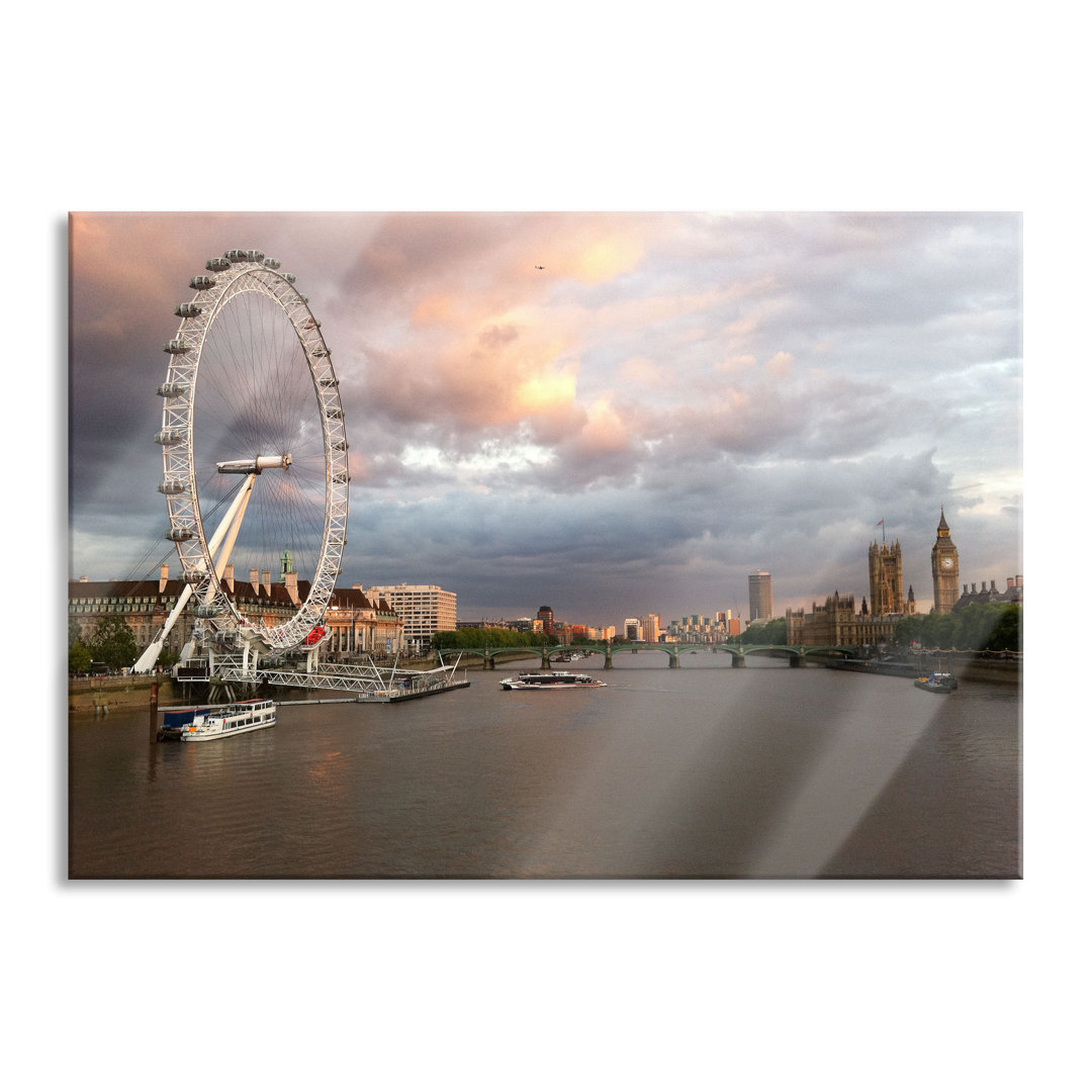 Glasbild Riesenrad London Eye