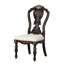 Ensemble de chaises d'appoint de style traditionnel 2 pièces avec corbeaux ornés et finition brun foncé pour des salles à manger élégantes
