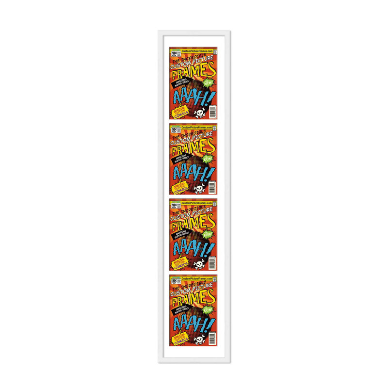 Wood Picture Frame with Mat, 7.125" x 10.5", White/White