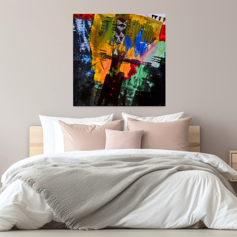 Art contemporain, art contemporain abstrait, H 32 po x l 32 po