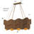 6-Light Woven Rattan Linear Chandelier
