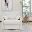 Fauteuil pivotant simple avec revêtement en chenille confortable - Éponge à haute résilience et pieds robustes pour le salon, la chambre à coucher et le bureau