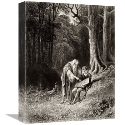 " Merlin Paints The Young Knight " by Gustave Dore