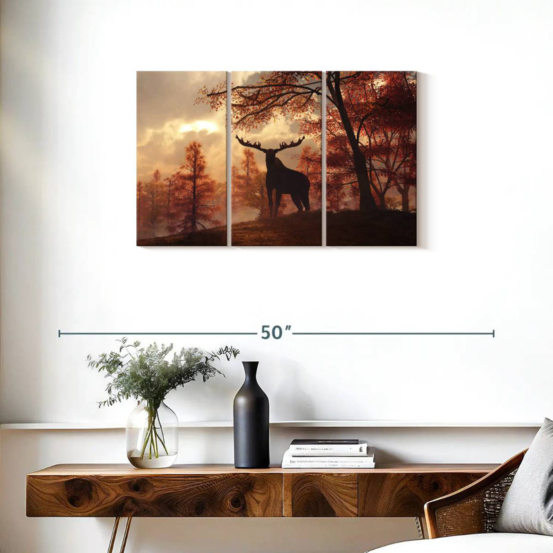 Brampt Autumn Moose, 20" H x 33" W